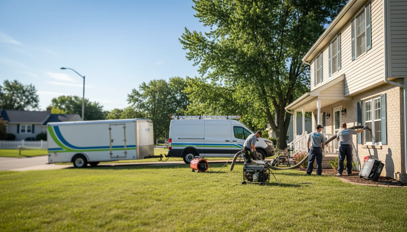 Flooded Basement Restoration And Cleanup With Repair in Casstown, OH near me